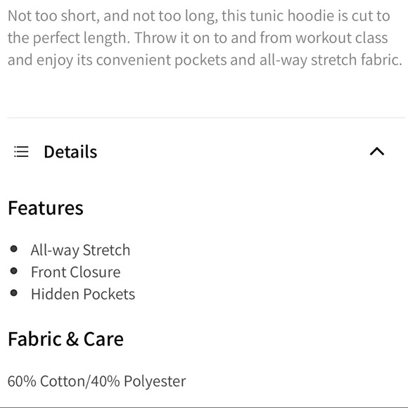 NEW Fabletics Hallie Shortsleeve Tunic Hoodie - Picture 2 of 9